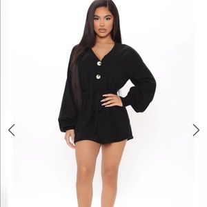 Angela Knit Romper - Black